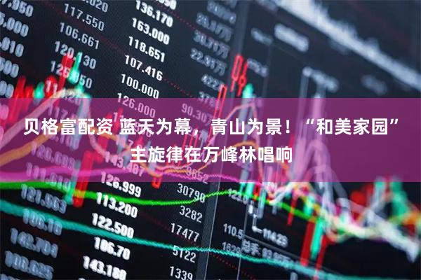 贝格富配资 蓝天为幕，青山为景！“和美家园”主旋律在万峰林唱响
